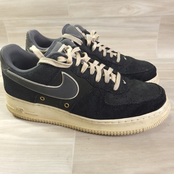 Nike Air Force 1 Black Low Crocodile Leather 718152-018 Men's 9.5* - Picture 1 of 15
